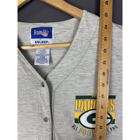 Vintage 90's Green Bay Packers NFL Football Jersey Sleep Grey Large Shirt - Picture 10 of 10